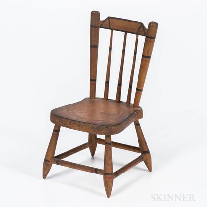 Miniature Mustard-painted Windsor Side Chair