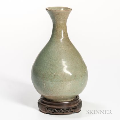 Small Celadon Stoneware Bottle