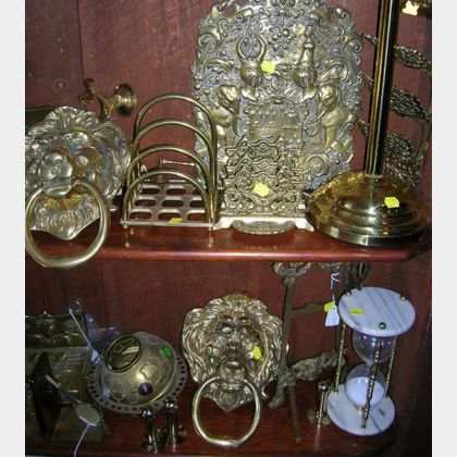 Large Group of Miscellaneous Brass and Metal Decorative Accessories, Fixtures, and Elements. 