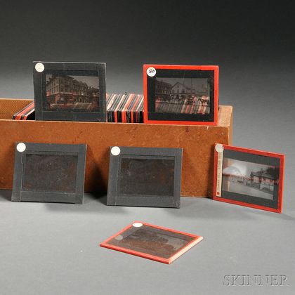 Collection of Approximately Eighty Glass Slides Showing Mostly Rhode Island Scenes