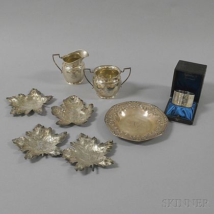 Small Group of Sterling Silver and Silver-plated Tableware