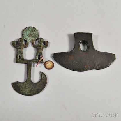Two Pre-Columbian Bronze Tumis