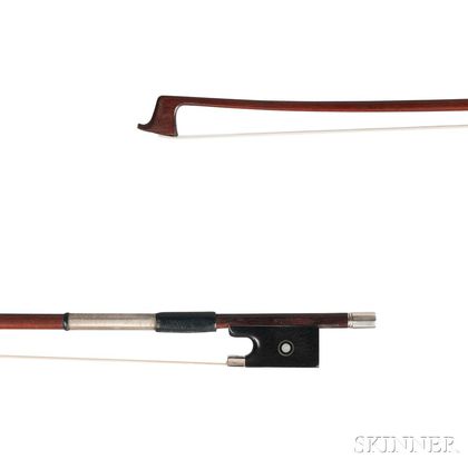French Silver-mounted Violin Bow, Bernard Ouchard