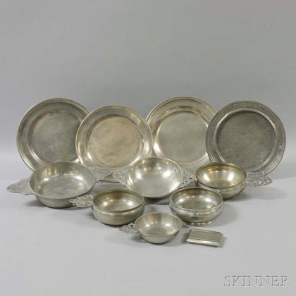 Eleven Pieces of Pewter