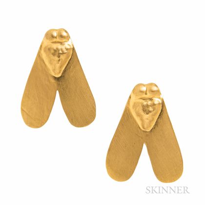Susan Sarantos 22kt Gold Earrings
