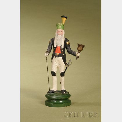 Continental Painted and Gessoed Figure of a Prussian Fusilier