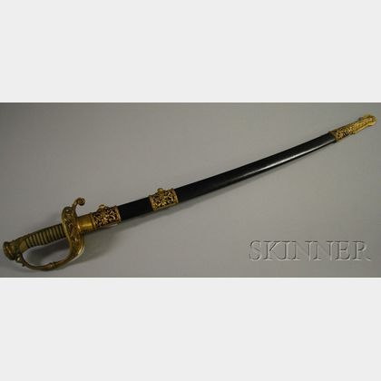 U.S. Military Brass-mounted Presentation Sword and Scabbard