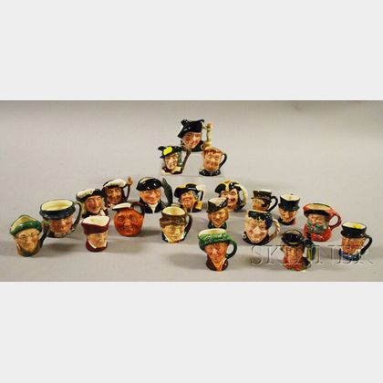 Twenty-one Small Royal Doulton Ceramic Character Jugs