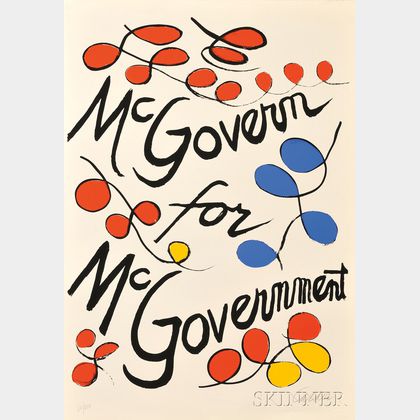 Alexander Calder (American, 1898-1976) Two Different Versions of McGovern for McGovernment