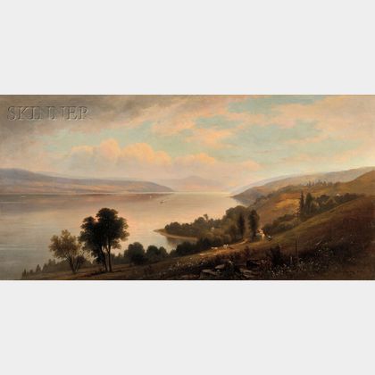 Benjamin Champney (American, 1817-1907) Along the Banks of the Hudson River