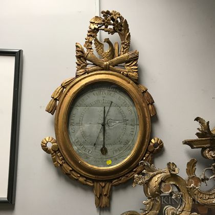 Neoclassical-style Giltwood Barometer