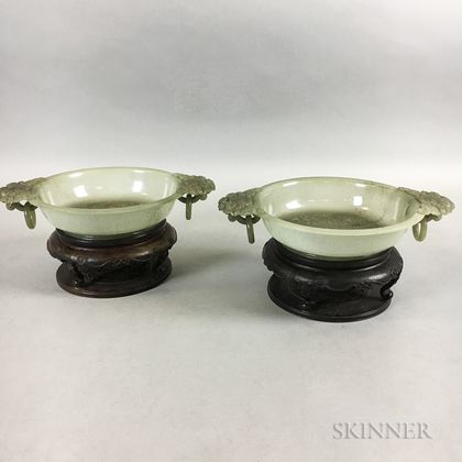 Pair of Jade Marriage Bowls