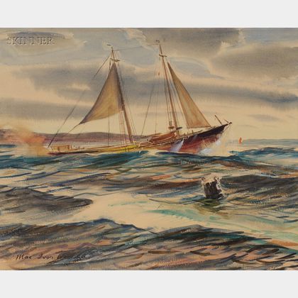 MacIvor Reddie (American, 1864-1931) On the High Seas