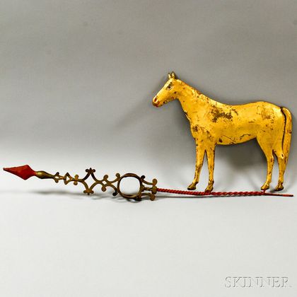 Gilt and Molded Horse Lightning Rod