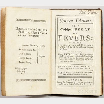 Strother, Edward (1675-1737) Criticon Febrium: or, a Critical Essay on Fevers.