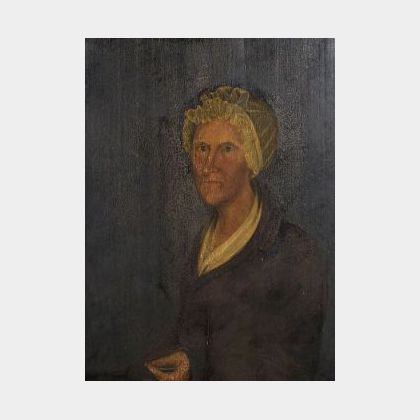 American School, 18th Century Portrait of Lydia Haven Hovey.