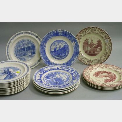 Twenty-four Assorted Wedgwood Collector's Plates