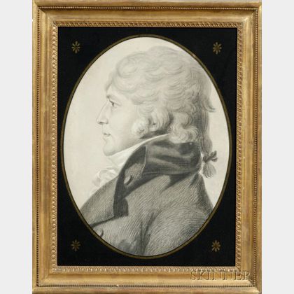 Attributed to Charles Balthazar Julien Ferret de Saint-Memin (French/American, 1770-1852) Portrait of Thomas Rodman of B... 