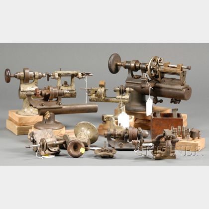 Four Watchmaker's Lathes and Accessories