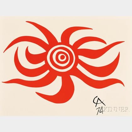 Alexander Calder (American, 1898-1976) Two Prints from THE FLYING COLORS COLLECTION: Sky Bird