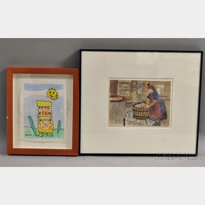 Two Framed Watercolors