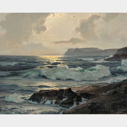 Frederick Judd Waugh (American, 1861-1940) Sunset at Sea