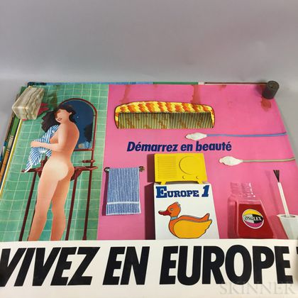 Six Vintage Europe 1 Advertising Posters