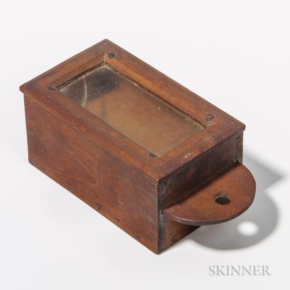 Wood and Glass Compartmented Box