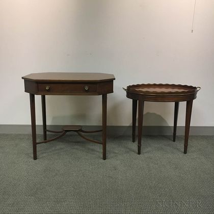 Two Small Kittinger Federal-style Mahogany Side Tables