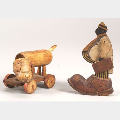 Two Painted Wooden Toys