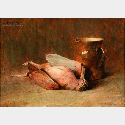 Emil Carlsen (American, 1853-1932) Still Life with Timberdoodle