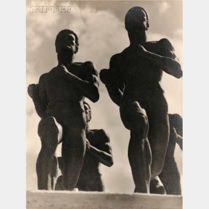 Alfred Eisenstaedt (American, 1898-1995) Running Statues