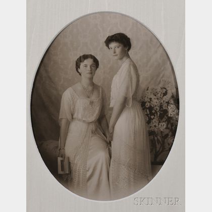 The Boisson and Eggler Workshop (St. Petersburg, Early 20th Century) Grand Duchesses Olga and Tatiana Nikolaevna