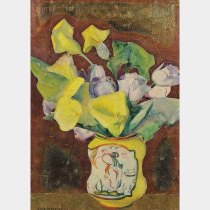 Jane Peterson (American, 1876-1965) Still Life with Calla Lilies