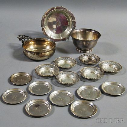 Seventeen Pieces of American Sterling Silver Hollowware