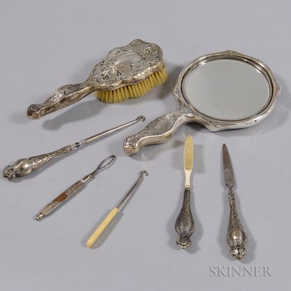 Group of Sterling Silver Vanity Items