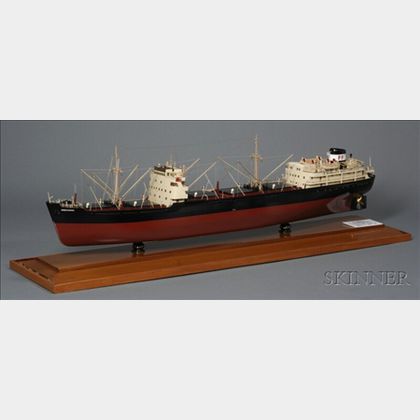 Wood Model of the Cargo Ship M.V. Deerwood