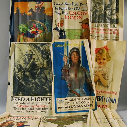 Eleven WWI Era Lithograph Posters