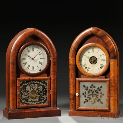Two Eight-day Beehive Clocks