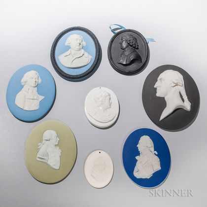 Eight Wedgwood Oval Portrait Medallions