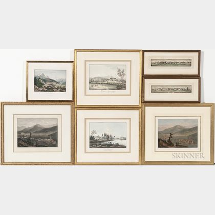 Continental School, 18th/19th Century Seven Prints of Swiss Landscapes