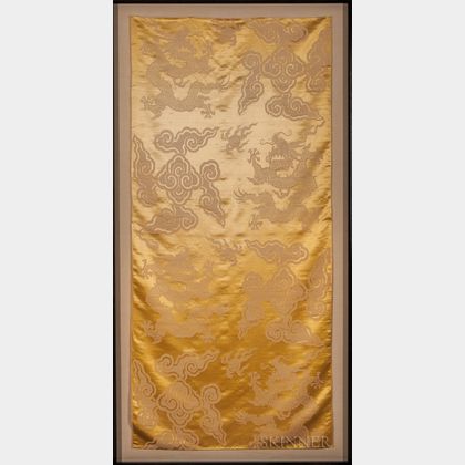 Framed Yellow Textile