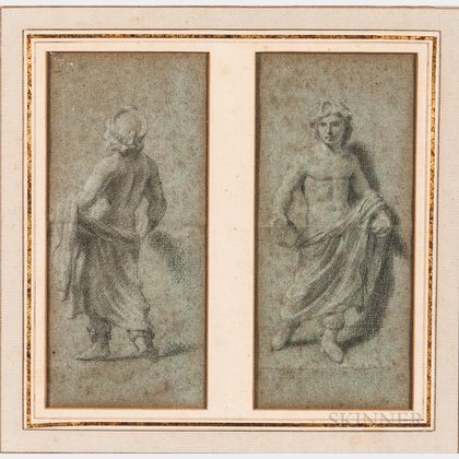 European School, 18th Century Two Sketches After a Greek Sculpture, Front and Back
