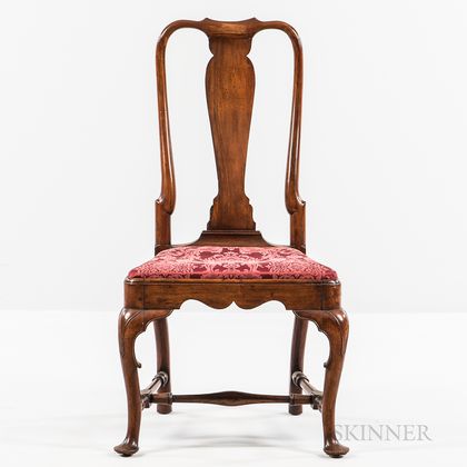 Queen Anne Carved Mahogany Side Chair