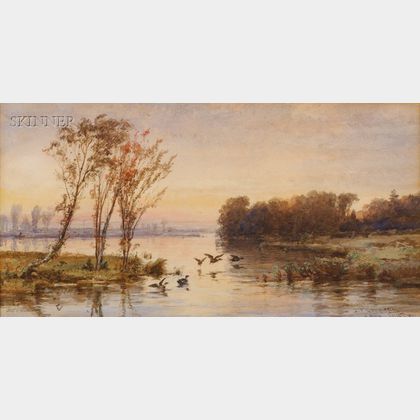 Jasper Francis Cropsey (American, 1823-1900) On the Lake