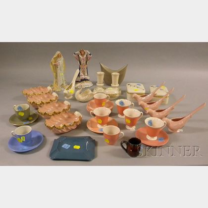 Thirty-six Assorted Lenox Porcelain and Bisque Figural, Tableware, and Table Items