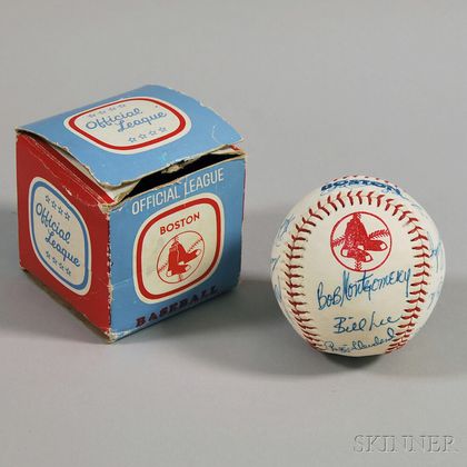 1975-1977 Boston Red Sox Autographed Baseball