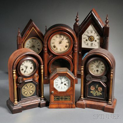 Six Connecticut Shelf Clocks