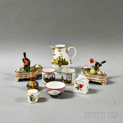 Nine Pieces of European Porcelain