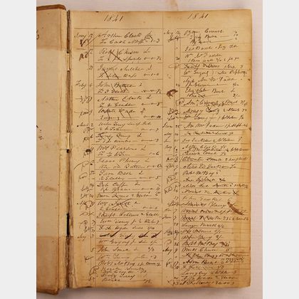 Account Book, General Store, Anapolis County, Nova Scotia, Canada, 1841-1846.
